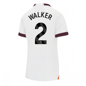 Manchester City Kyle Walker #2 Gostujuci Dres za Ženska 2023-24 Kratak Rukavima